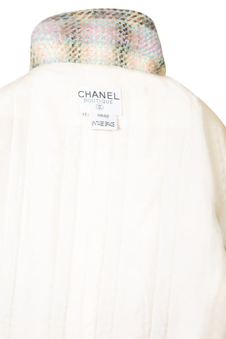Vintage 1980's Rainbow Tweed Jacket with Belt Jackets Chanel   