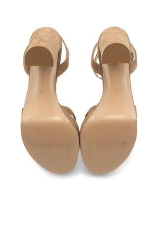 Poppy 70 Suede Platform Sandals In Beige | (est. retail $845) Sandals Gianvito Rossi   