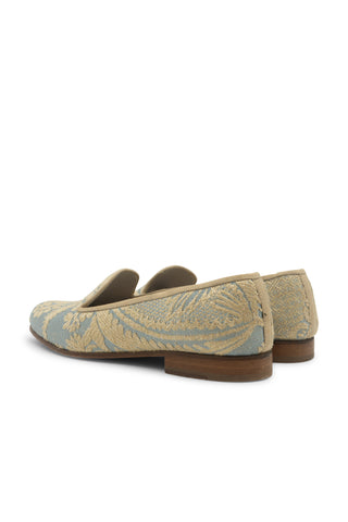 Jacquard Loafers in Blue/Gold