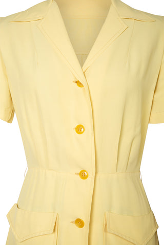 Vintage Pale Yellow Pant Suit Outfit & Sets Vintage   
