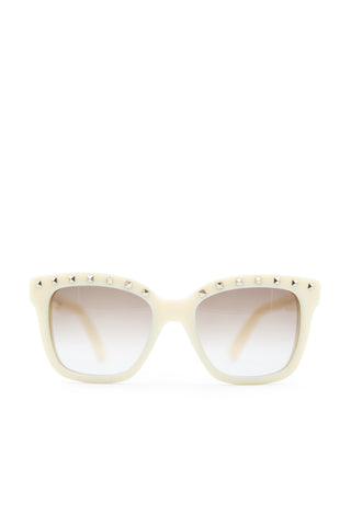 Valentino Garavani Ivory Rockstud Sunglasses