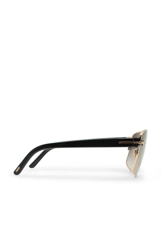 Reno 66MM Shield Sunglasses FT0911 in Shiny Rose Gold | (est. retail $585) Eyewear Tom Ford   