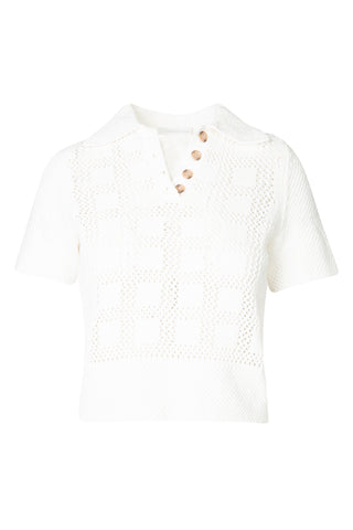 Lyre Knit Polo Top | (est. retail $375) Sweaters & Knits Zimmermann   