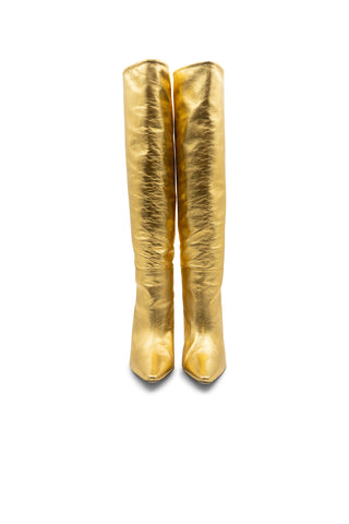 Metallic Leather Knee High Boots in Gold (est. retail $600) Boots Wandler   