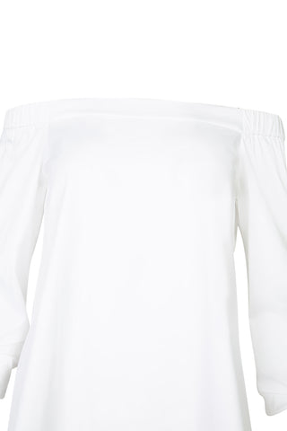 White Off-the-Shoulder Top Shirts & Tops Tibi   