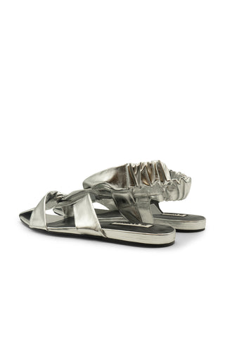 Knotted Strap Metallic Leather Sandals | (est. retail $820) Sandals Jil Sander   