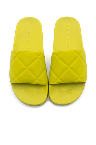 The Slider Rubber Sandals in Green | (est. retail $520) Sandals Bottega Veneta   