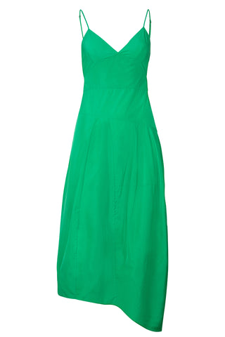 Sleeveless Midi Dress in Emerald Green