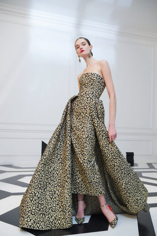 Leopard Jacquard Column Gown | PF'23 | (est. retail $5,990) Dresses Carolina Herrera   