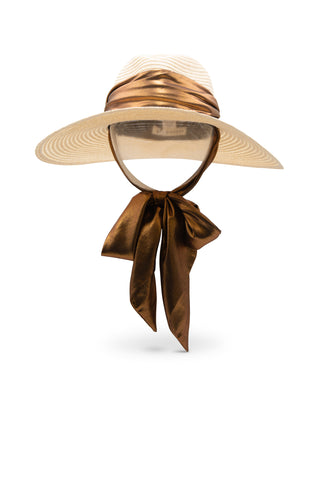 Cassidy in Metallic Bronze | new with tags (est. retail $395) Hats Eugenia Kim   