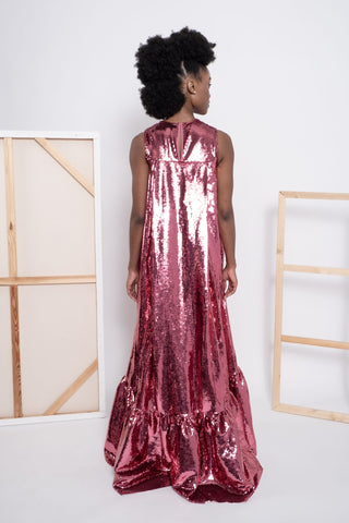 Huishan Zhang 'Genevieve' Pink Sequin Gown | Pre-Fall '20 Collection (est. retail $2,985)