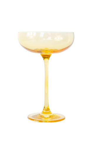 Estelle Colored Champagne Coupe Stemware - Set of 6 (Yellow) glassware Estelle Colored Glasses   