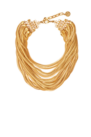 14 Row Gold Snake Necklace | made to order