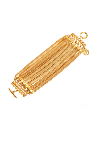 14 Row Gold Snake Bracelet | made to order