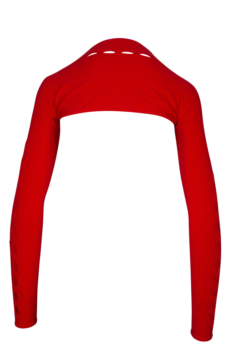 Cut-Out Technical Bolero in Red | (est. retail $850)