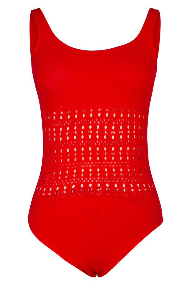 Knit One Piece Swimsuit in Red | new with tags (est. retail $590)