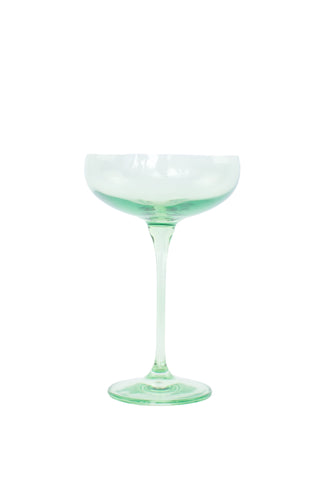 Estelle Colored Champagne Coupe Stemware - Set of 6 (Mint Green) glassware Estelle Colored Glasses   
