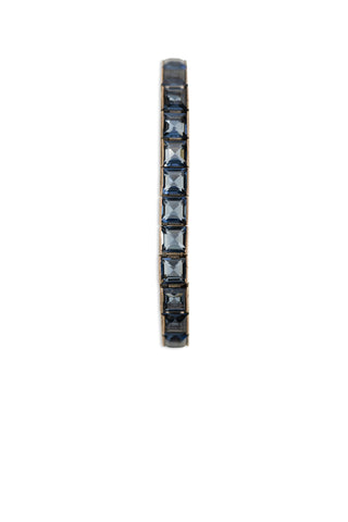 Sapphire Baguettes & Rhinestone Bracelet