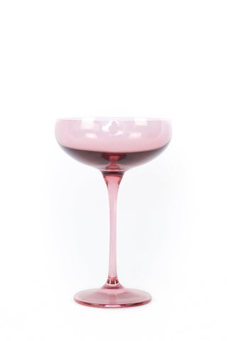 Estelle Colored Champagne Coupe Stemware - Set of 6 (Rose) glassware Estelle Colored Glasses   