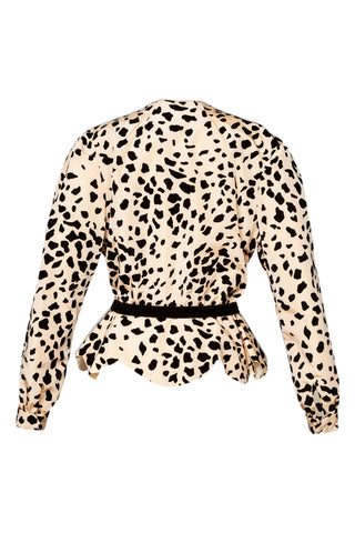 Cheetah Tie Peplum Top