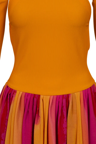 Sunset Dress in Papaya Multi | SS '22 Runway (est. retail $1,295)