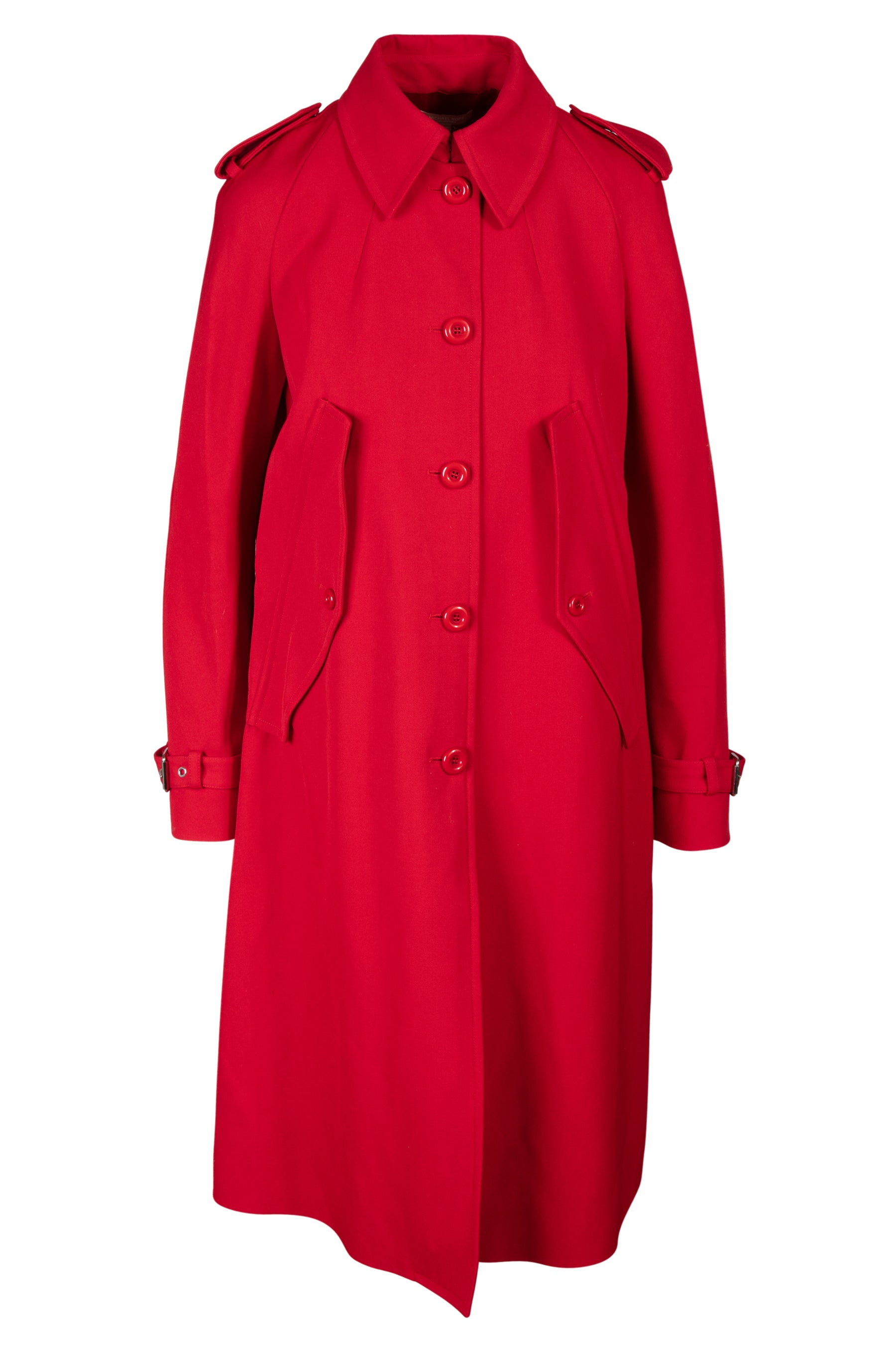 Michael kors red trench on sale coat