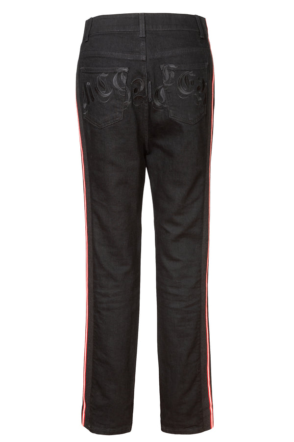 Black Side Striped Jeans