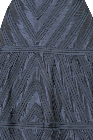 Blue Silk Chevron Aztec Skirt | Fall '05 Collection