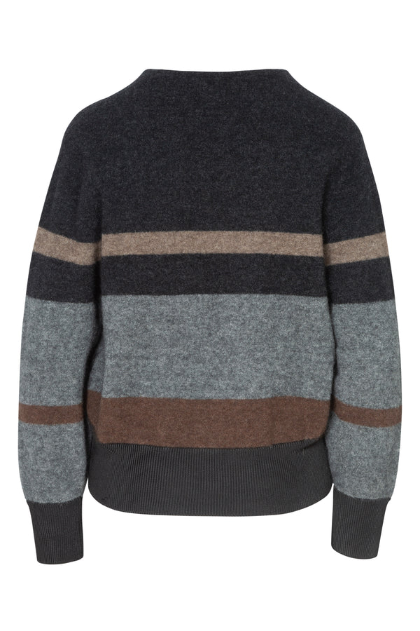 Theyskens Theory Striped V-Neck Sweater