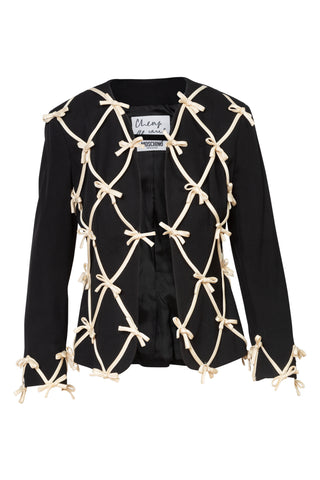 Cheap and Chic Bow Embellished Jacket