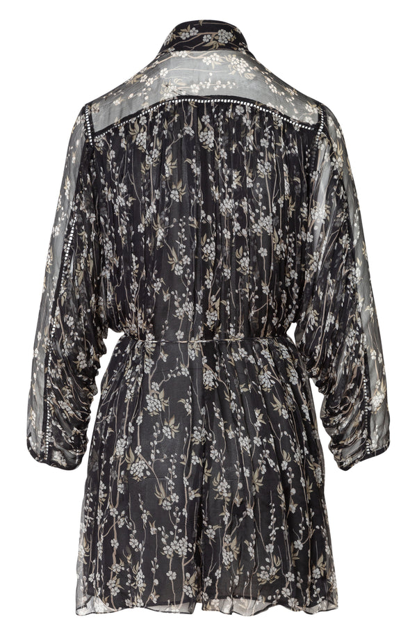 Black and White Floral Romper