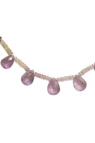 Pastel Sapphire Pink Amethyst Drops Necklace Fine Jewelry Jia Jia   