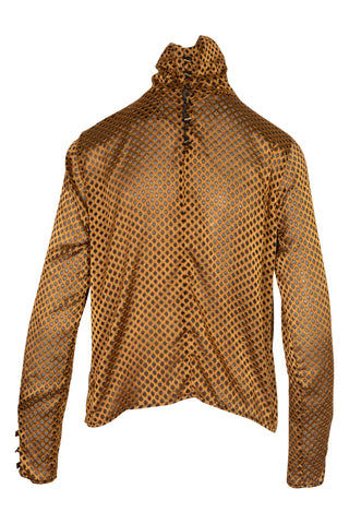 Gold Spotted Turtleneck Top