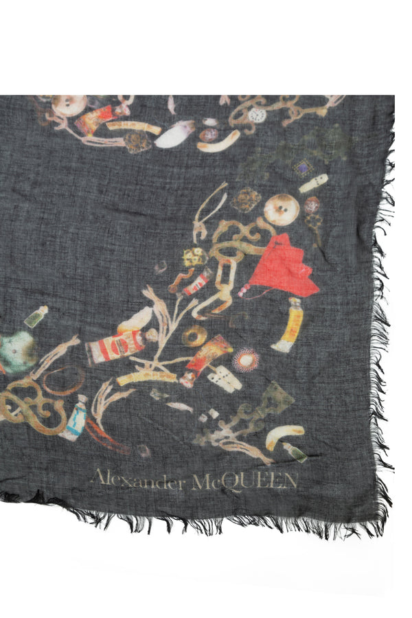 Jewel Print Satin Scarf