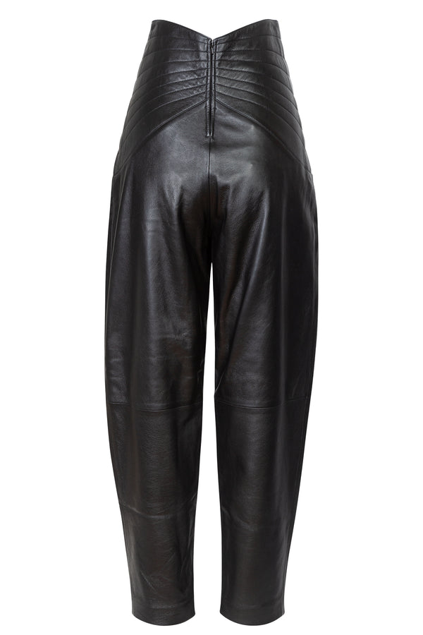 Paneled Leather Pants