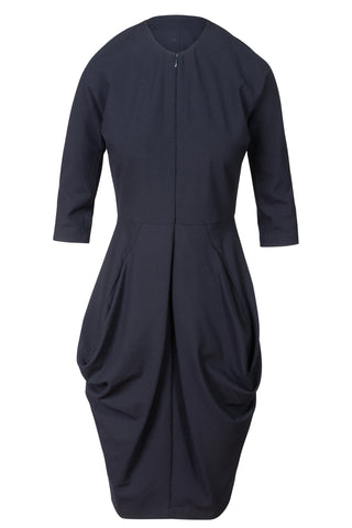 Blue Draped Dress