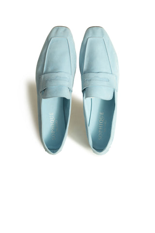 Essenziale Loafers in Baby Blue | (est. retail $494)