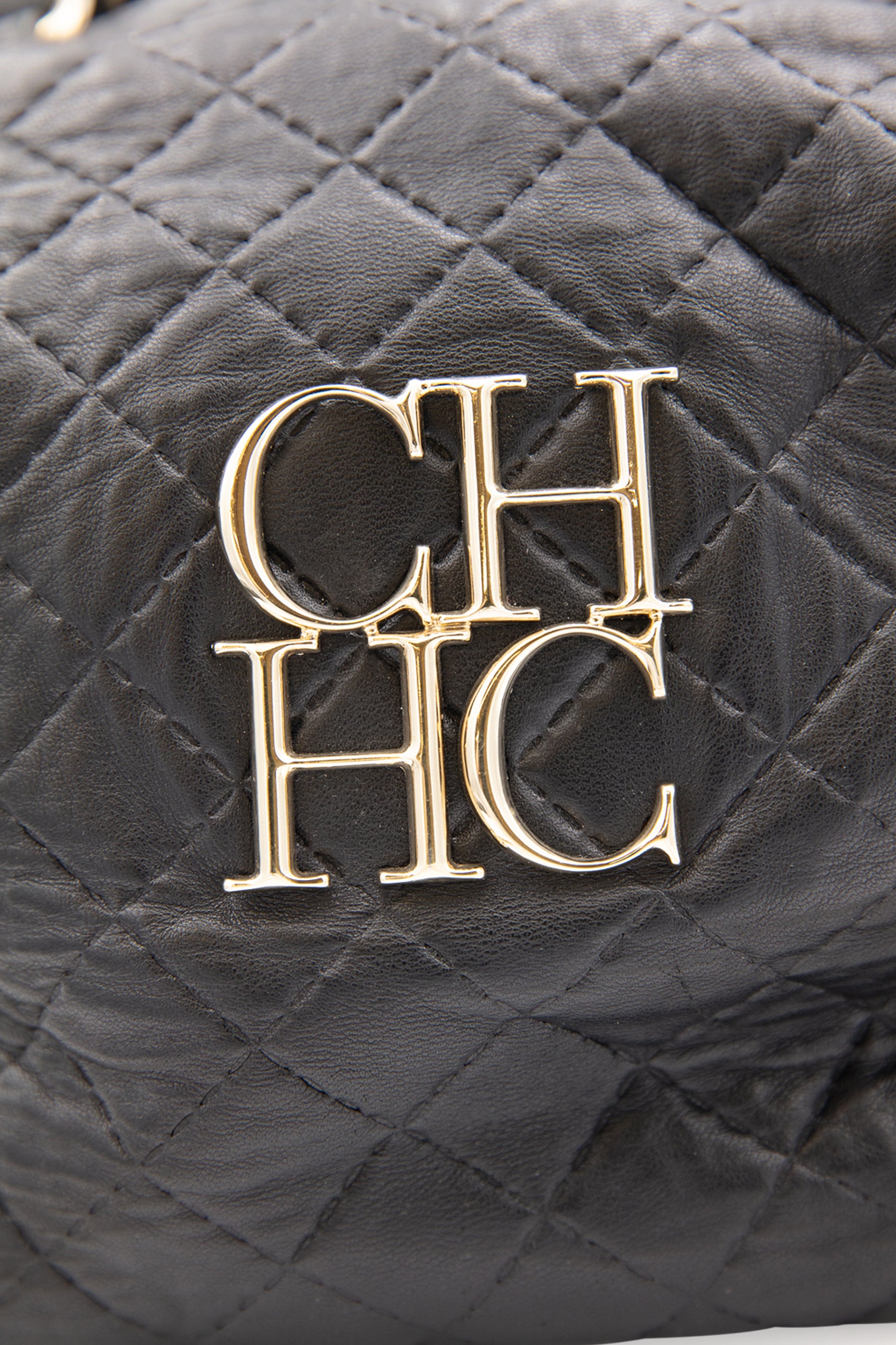 CAROLINA HERRERA 'JEWEL' Black QUILTED LEATHER Chain Clutch Bag CH  HandBag NWT