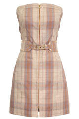 Strapless Plaid Dress with Belt | SS '19 (est. retail $2,045)