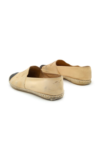 Lambskin CC Espadrilles in Nude/Black