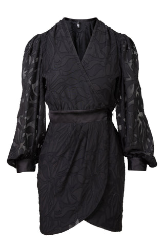Night Night Black Wrap Around Mini Dress | (est. retail $450)