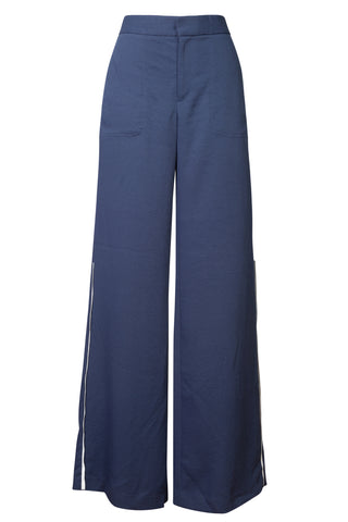 Blue Pants with Side Stripe