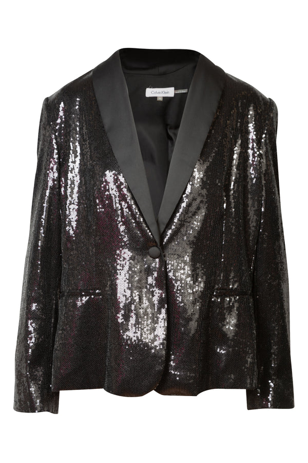 Black Sequin Jacket | new with tags