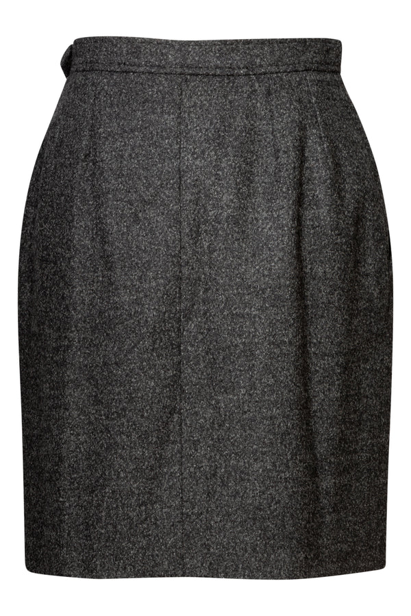 Vintage Grey Wool Mini Skirt