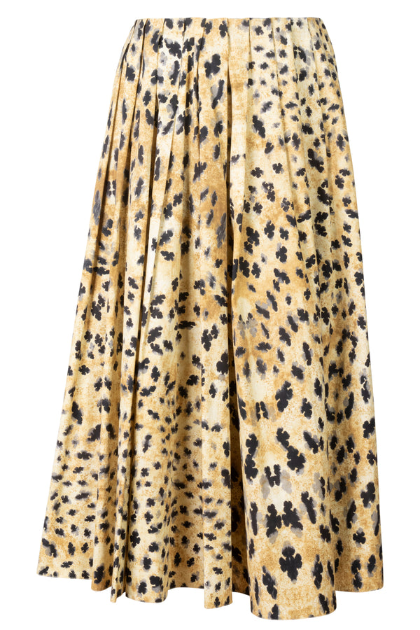 Leopard Print Flare Skirt