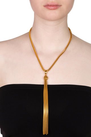 Gold Snake Long Necklace | made to order Fine Jewelry Ben-Amun   