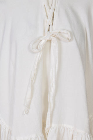 White Ruffle Pullover Top | (est. retail $325)
