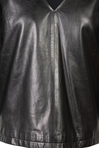 Leather Notched Top