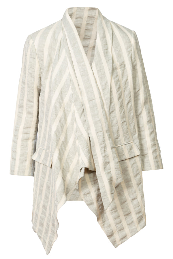 Stripe Linen Cotton Jacket | new with tags