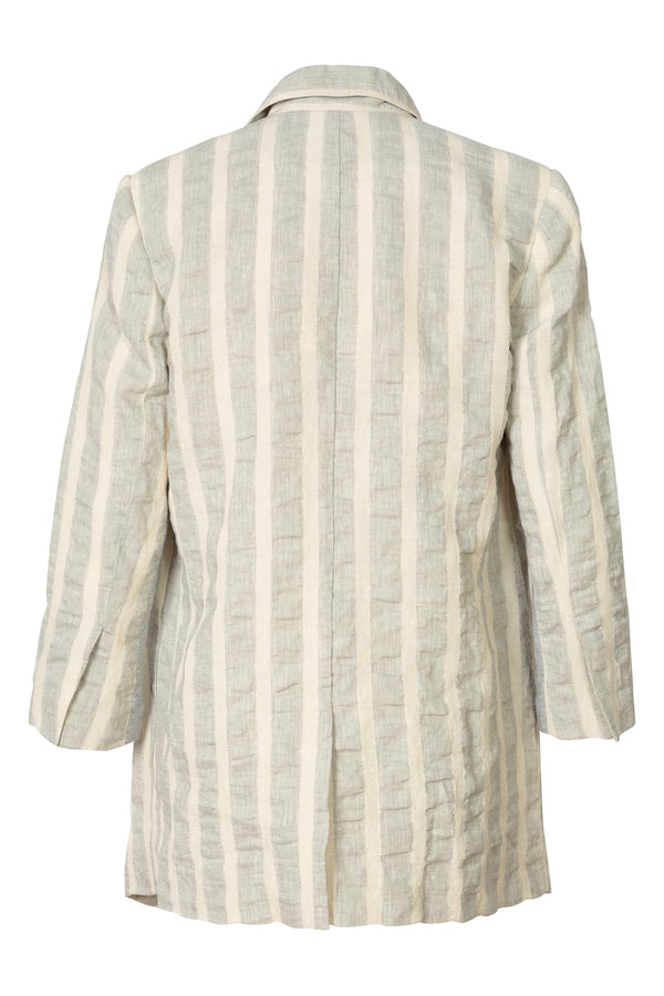 Stripe Linen Cotton Jacket | new with tags